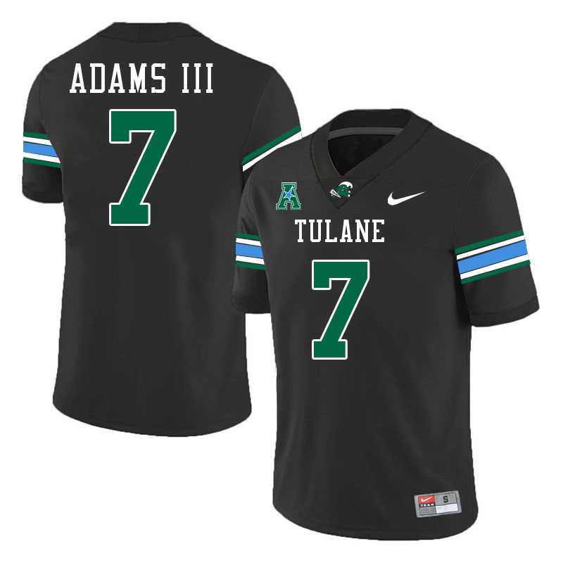 #7 Kevin Adams III Tulane Green Wave Jersey College Football Uniforms,Apparels Stitched-Black